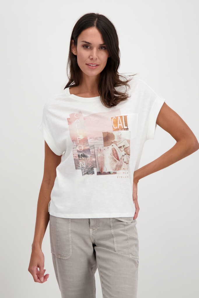 Monari Flammgarn-T-Shirt mit Rundhals - Horsthemke