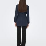 Trench Coat Long Only Onlvalerie OTW Noos Femme – 100% Polyester, Ceinture Amovible, Style Élégant Et Intemporel