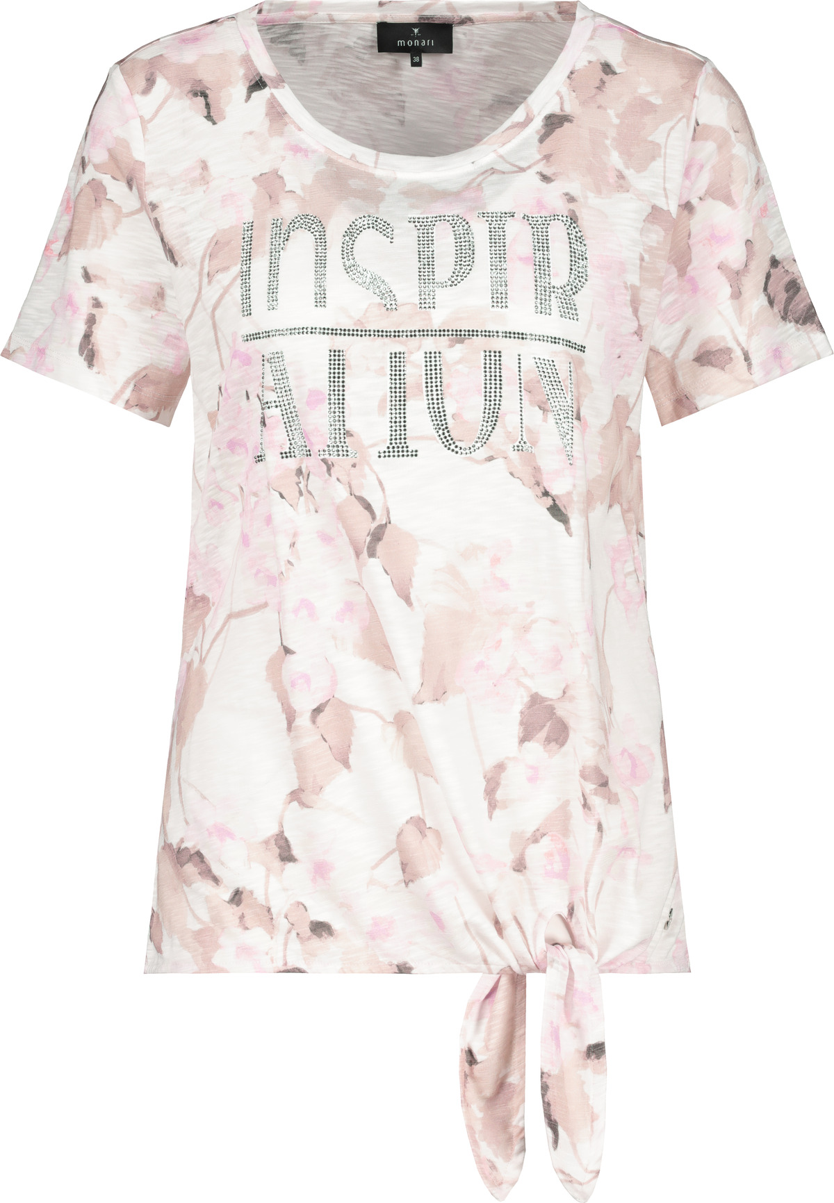 Monari Rundhals Shirt mit Horsthemke Blumenmuster 