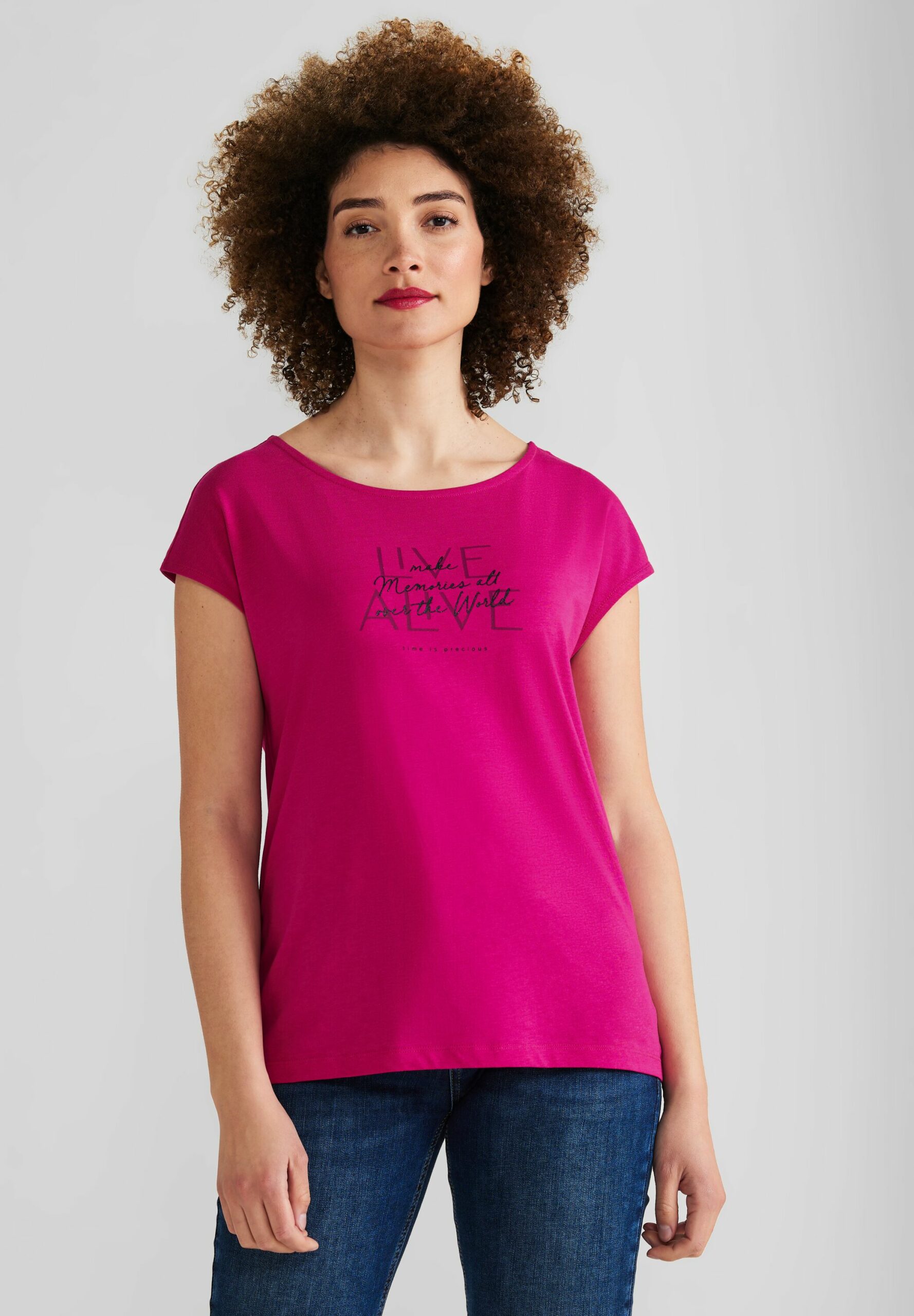 Street One Basic T-Shirt mit Wording - Horsthemke | T-Shirts
