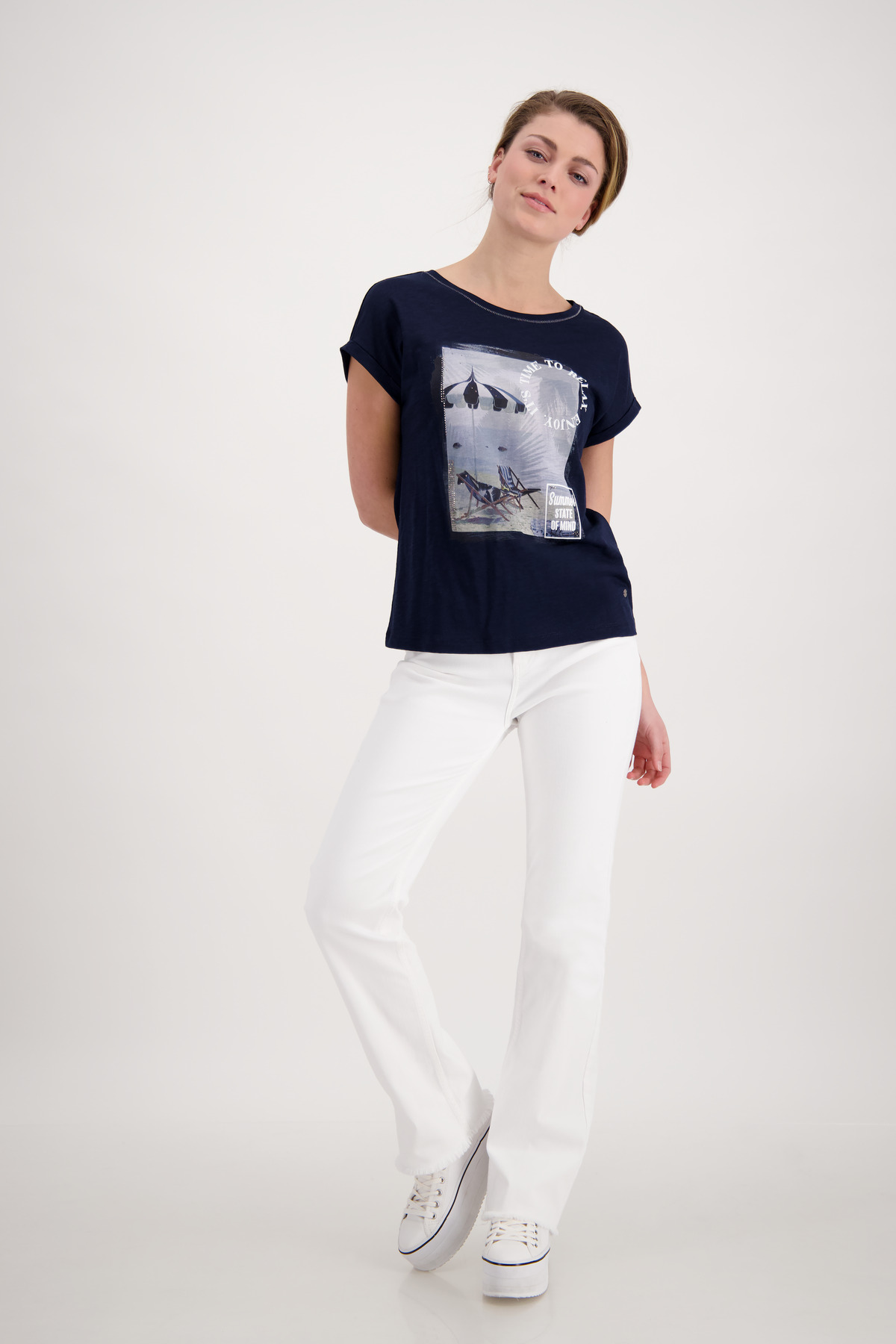 Shirt - Monari mit Schrift Horsthemke Print Beach 3D