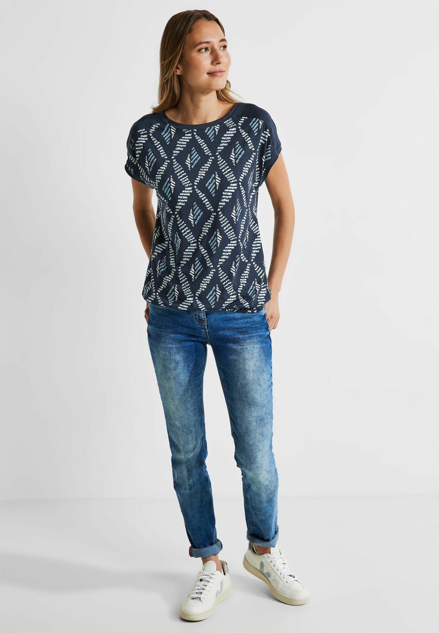 Cecil T-Shirt mit Rhombus Print - Horsthemke